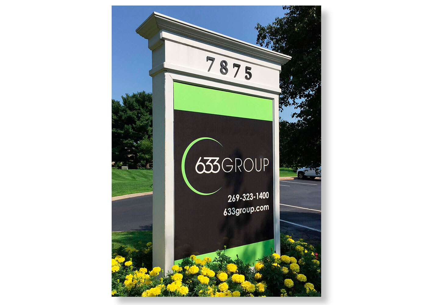 633 Group office sign