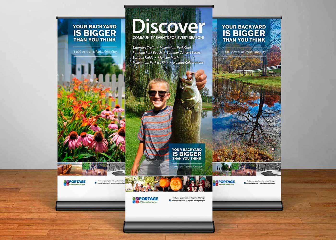 City of Portage Parks pull-up banners